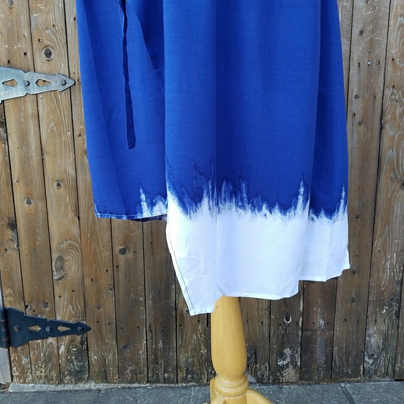 + NWT Lane Bryant Dip Dye Faux Wrap Dress - Picture 5 of 8